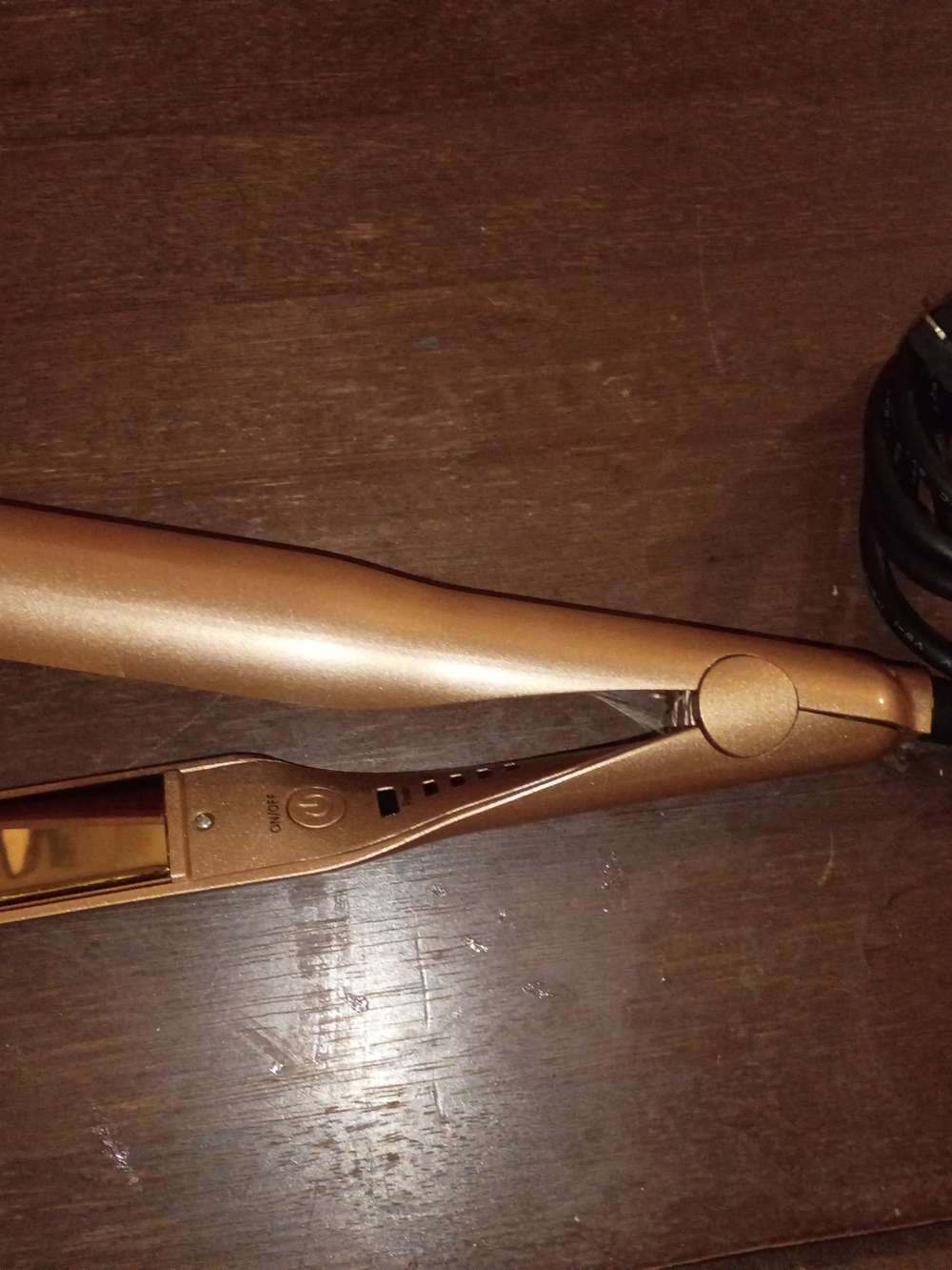 Sleek Metallic Copper Hair Straightener - Unbranded